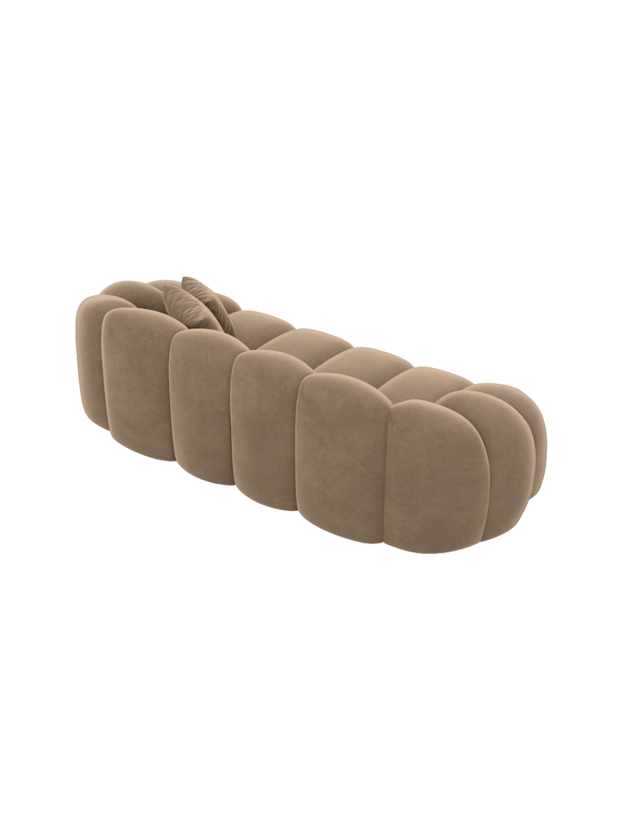 
2-seater designer sofa “Solea” with velvet upholstery - Velvet cover Brown