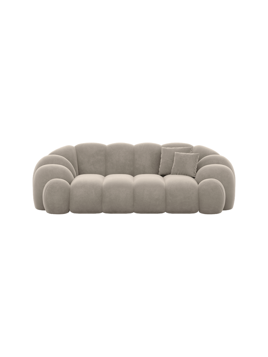 
2-Sitzer Design Sofa „Solea“ mit Samtbezug - Samtbezug Königsblau