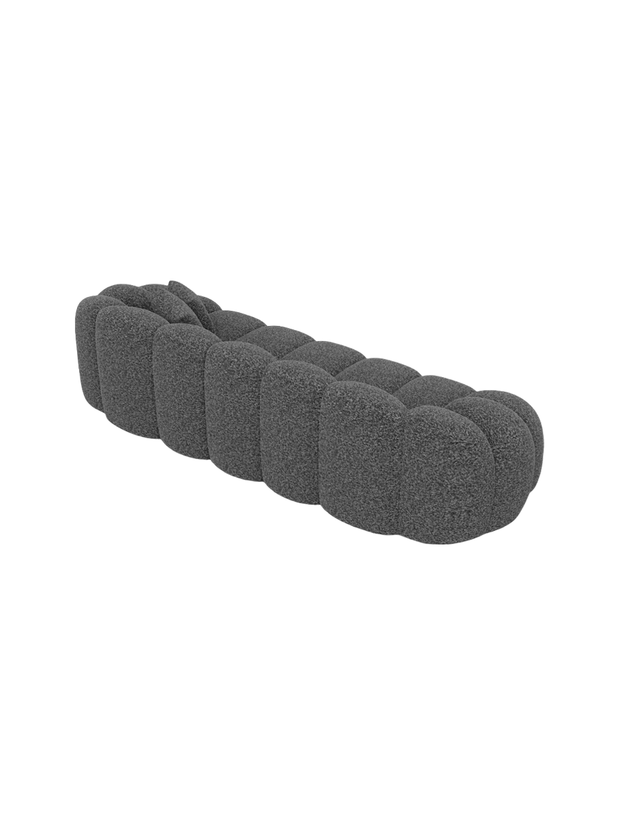 
3-Sitzer Design Sofa „Solea“ mit Bouclé-Bezug - Bouclé Graphit