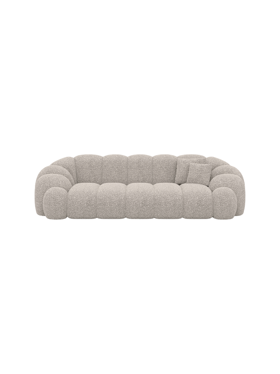 
3-Sitzer Design Sofa „Solea“ mit Bouclé-Bezug - Bouclé Graphit