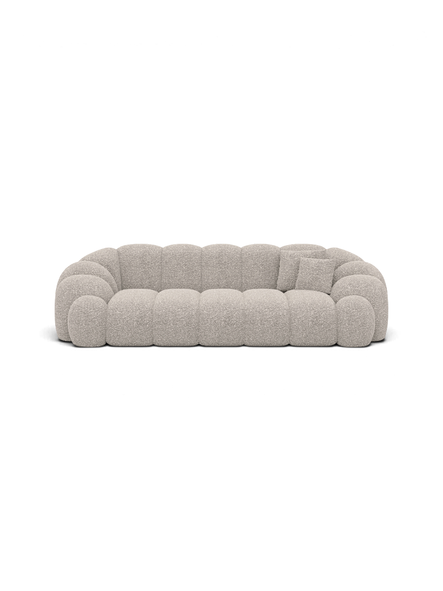 
3-seater designer sofa “Solea” with bouclé upholstery - Bouclé Toffee