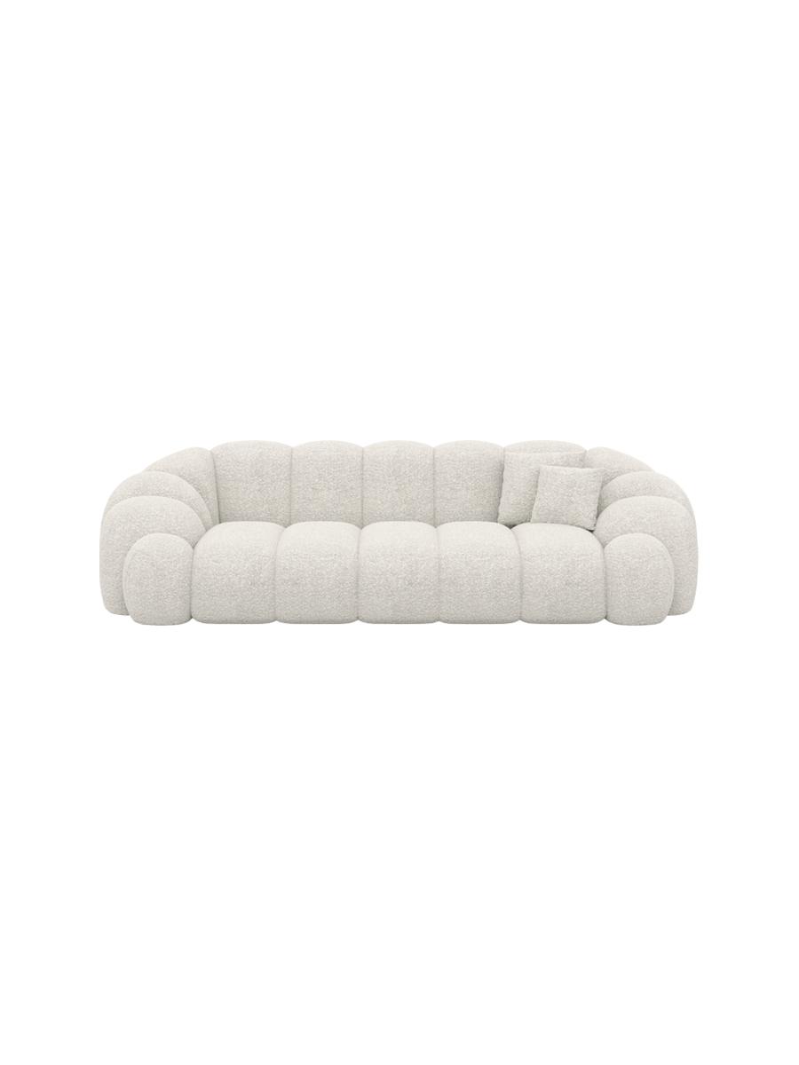 
3-Sitzer Design Sofa „Solea“ mit Bouclé-Bezug - Bouclé Graphit