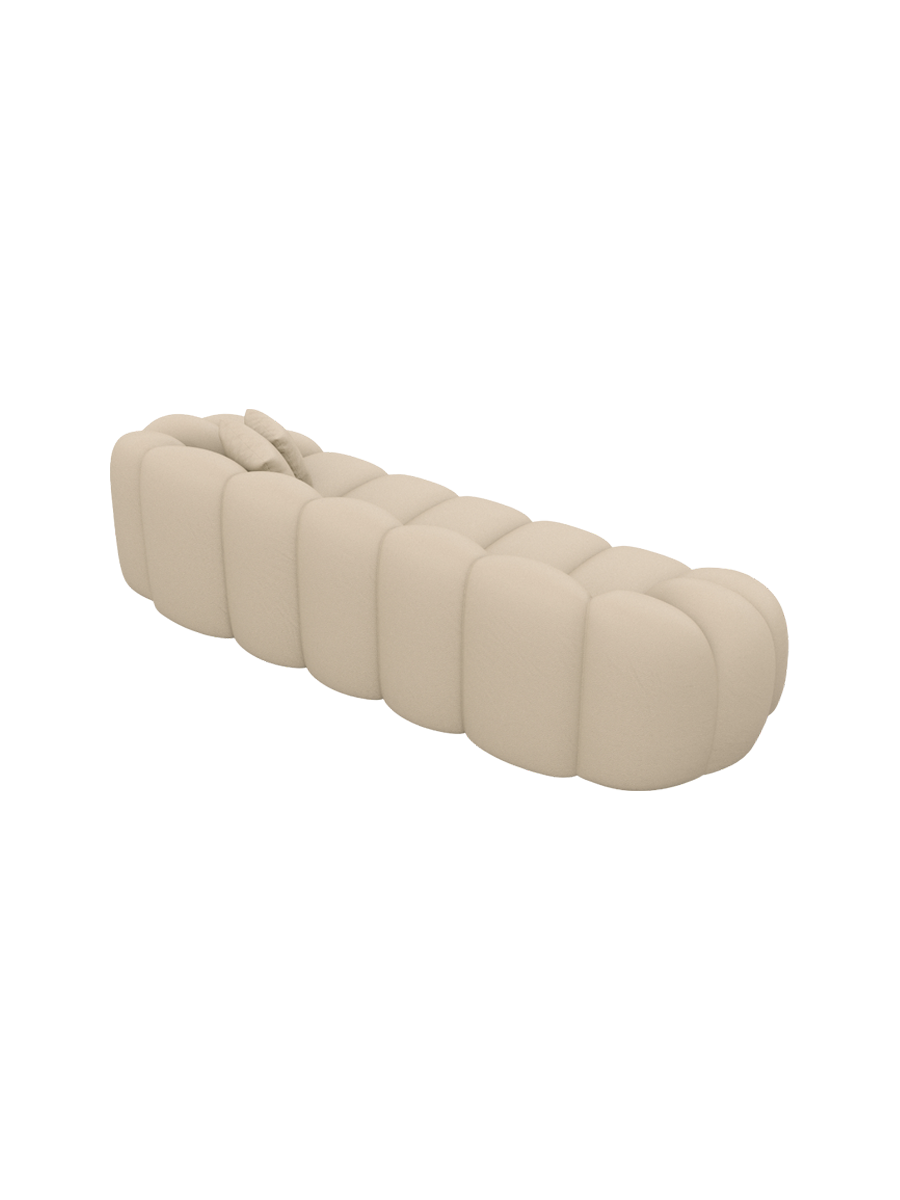 
3-Sitzer Design Echtleder Sofa „Solea“ - Echtleder Beige