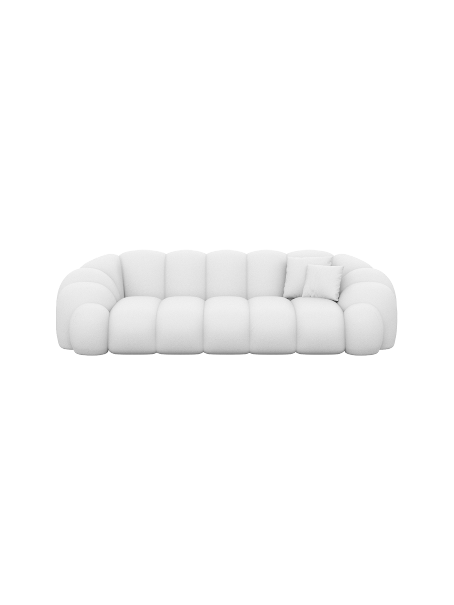 
3-Sitzer Design Echtleder Sofa „Solea“ - Echtleder Beige