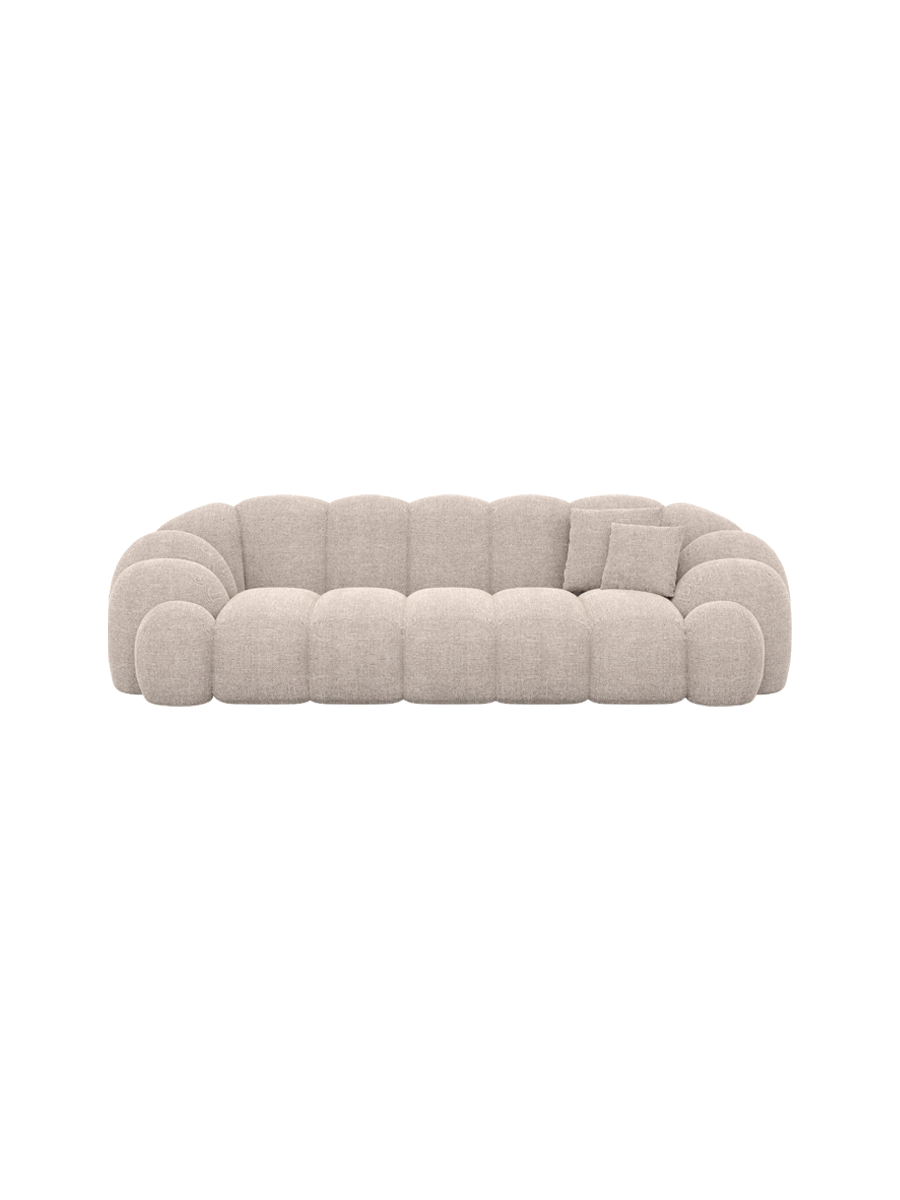 
3-Sitzer Design Sofa „Solea“ mit Strukturstoff-Bezug - Strukturstoff Anthrazit