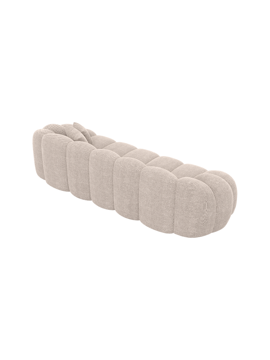 
3-Sitzer Design Sofa „Solea“ mit Strukturstoff-Bezug - Strukturstoff Beige