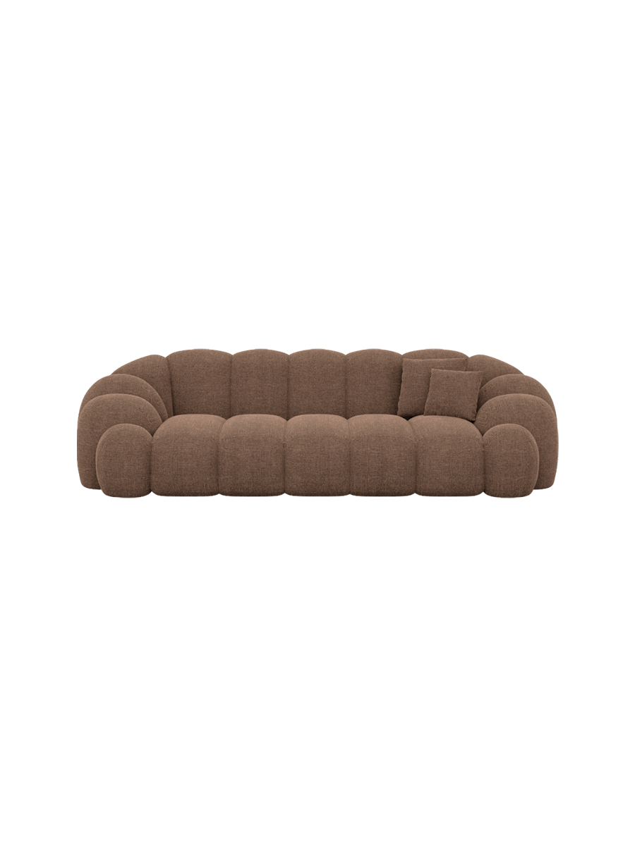 
3-Sitzer Design Sofa „Solea“ mit Strukturstoff-Bezug - Strukturstoff Anthrazit