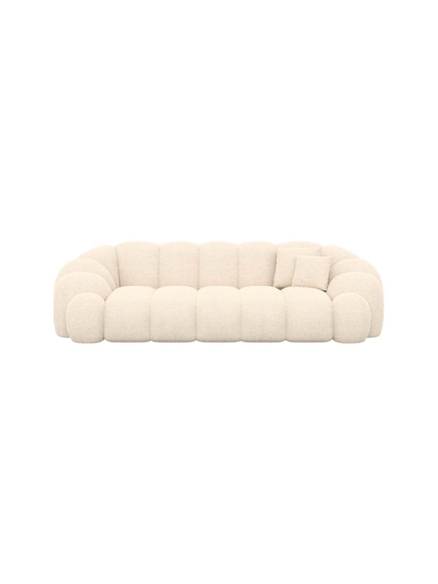 
3-Sitzer Design Sofa „Solea“ mit Strukturstoff-Bezug - Strukturstoff Anthrazit