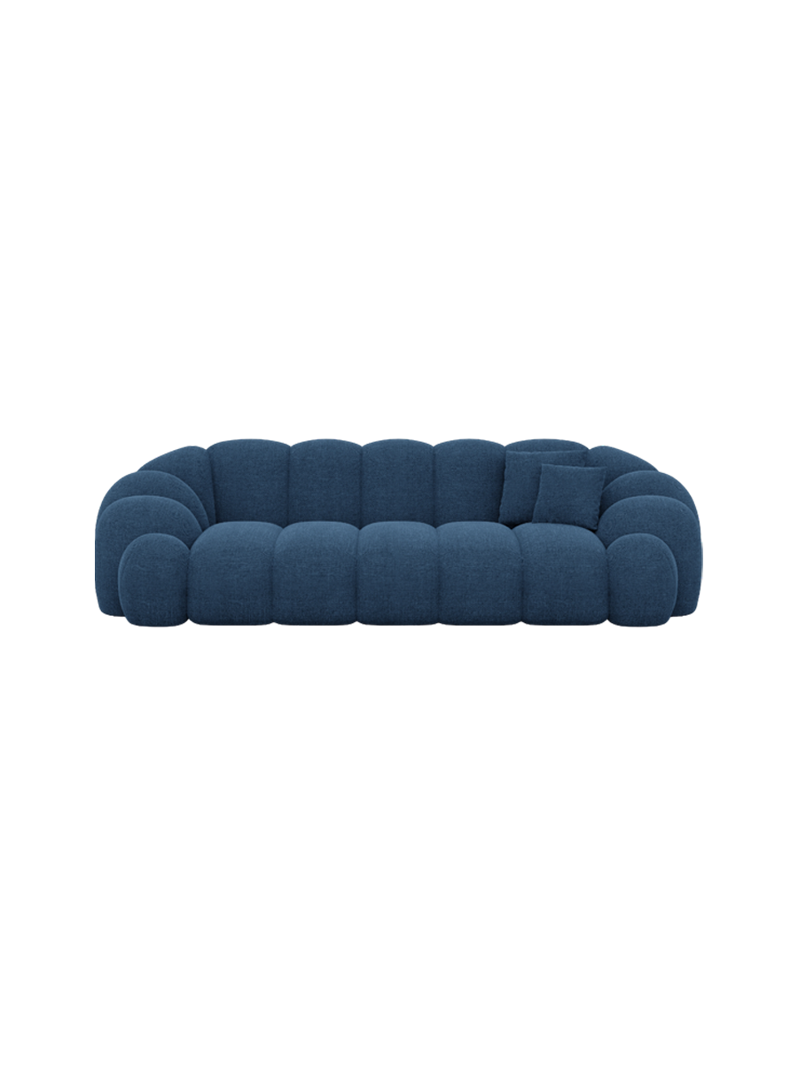 
3-Sitzer Design Sofa „Solea“ mit Strukturstoff-Bezug - Strukturstoff Anthrazit