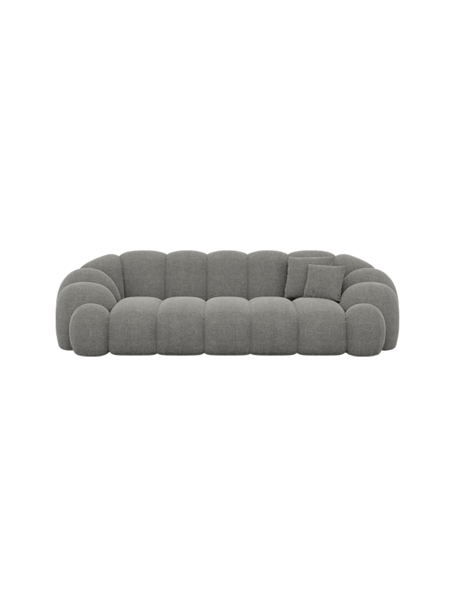 
3-Sitzer Design Sofa „Solea“ mit Strukturstoff-Bezug - Strukturstoff Anthrazit