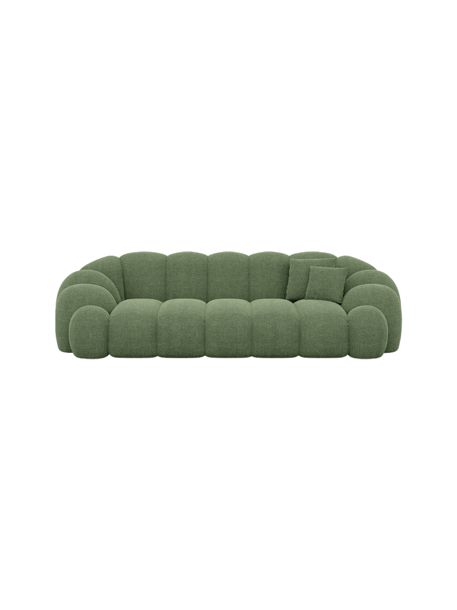 
3-Sitzer Design Sofa „Solea“ mit Strukturstoff-Bezug - Strukturstoff Anthrazit