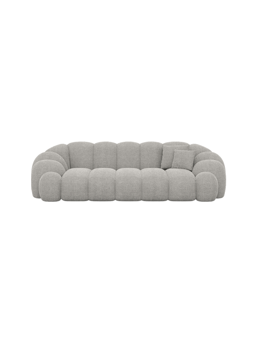 
3-Sitzer Design Sofa „Solea“ mit Strukturstoff-Bezug - Strukturstoff Anthrazit