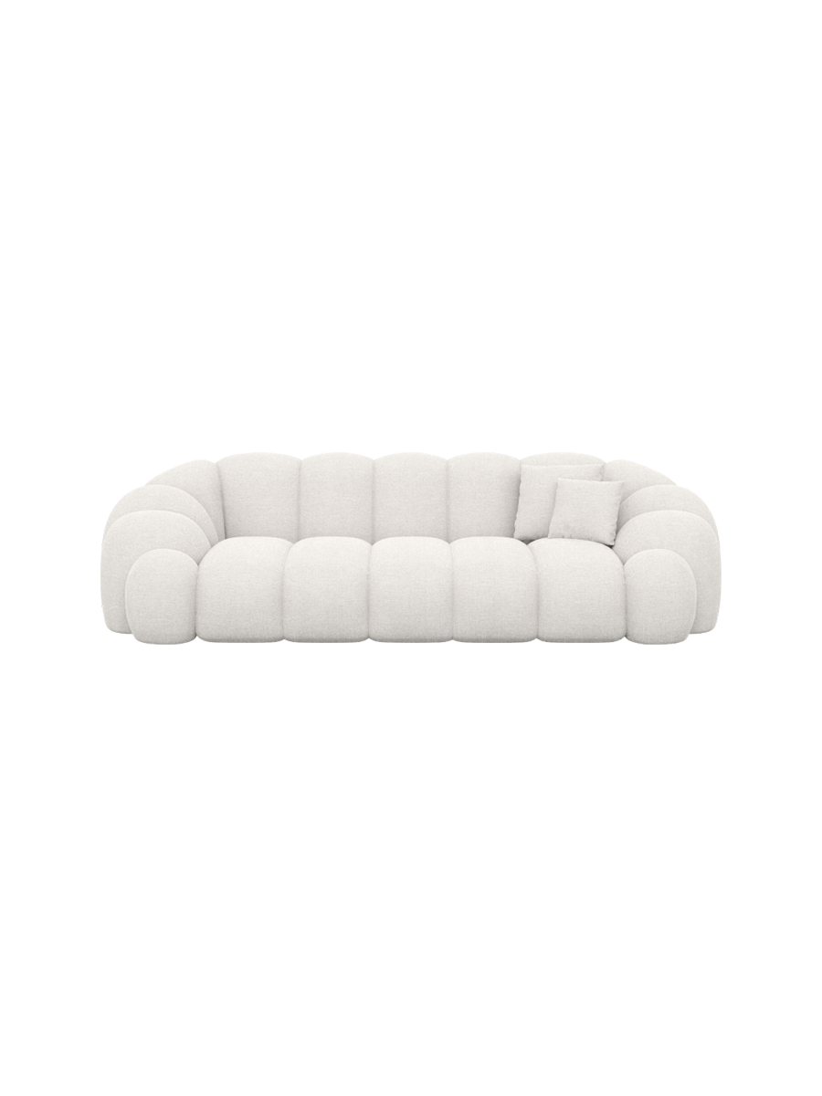 
3-Sitzer Design Sofa „Solea“ mit Strukturstoff-Bezug - Strukturstoff Anthrazit