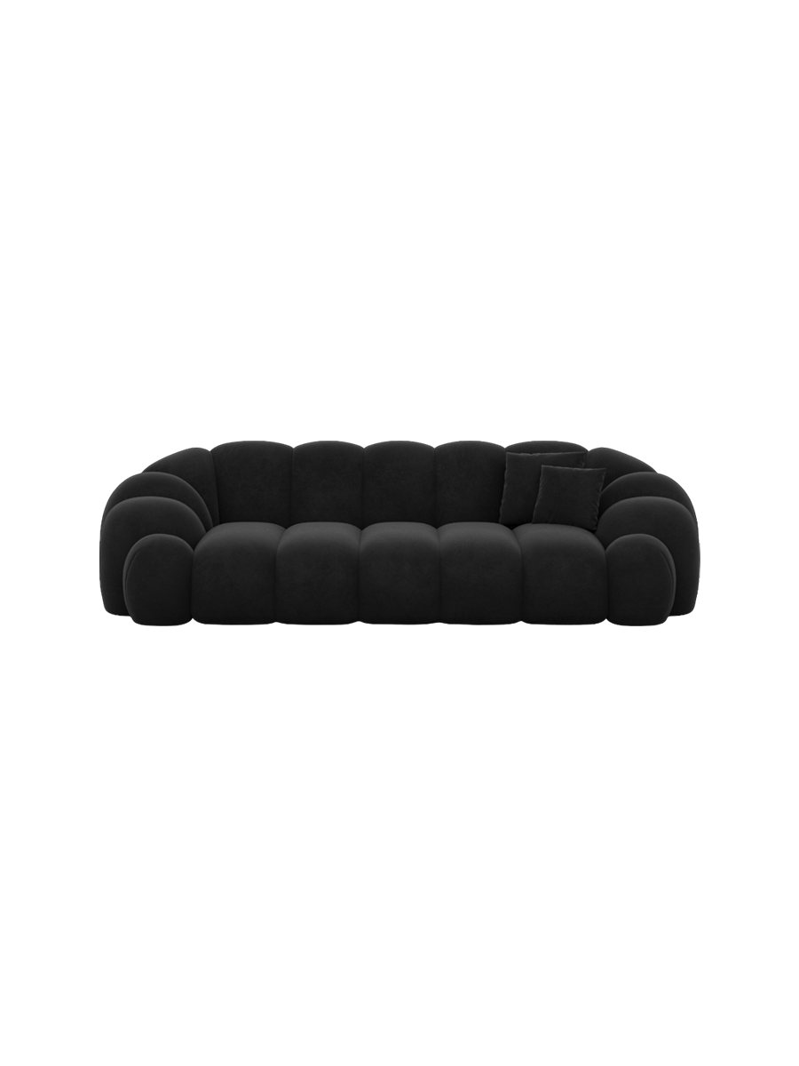 
3-Sitzer Design Sofa „Solea“ mit Samtbezug - Samtbezug Königsblau