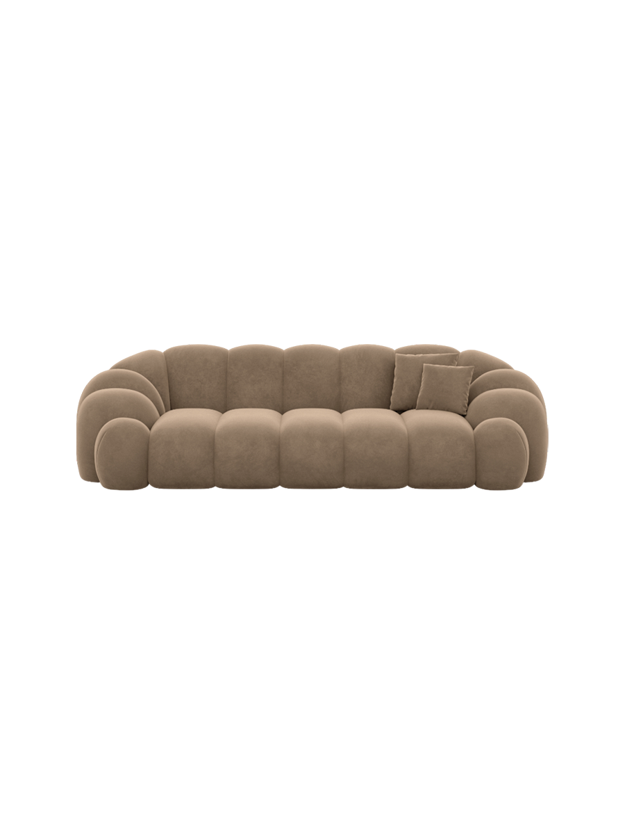 
3-Sitzer Design Sofa „Solea“ mit Samtbezug - Samtbezug Königsblau