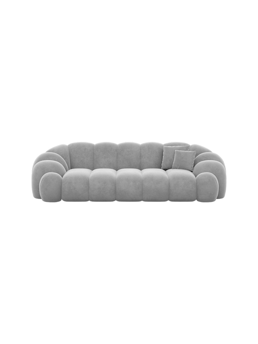 
3-Sitzer Design Sofa „Solea“ mit Samtbezug - Samtbezug Königsblau