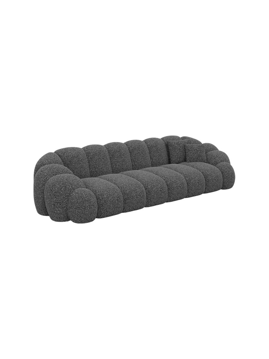 
4-Sitzer Design Sofa „Solea“ mit Bouclé-Bezug - Bouclé Graphit