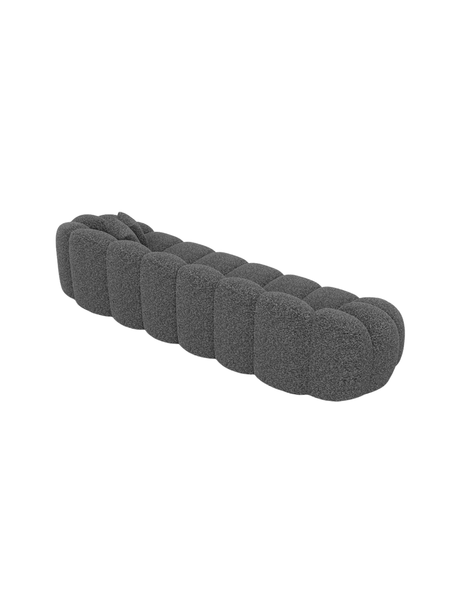 
4-Sitzer Design Sofa „Solea“ mit Bouclé-Bezug - Bouclé Graphit