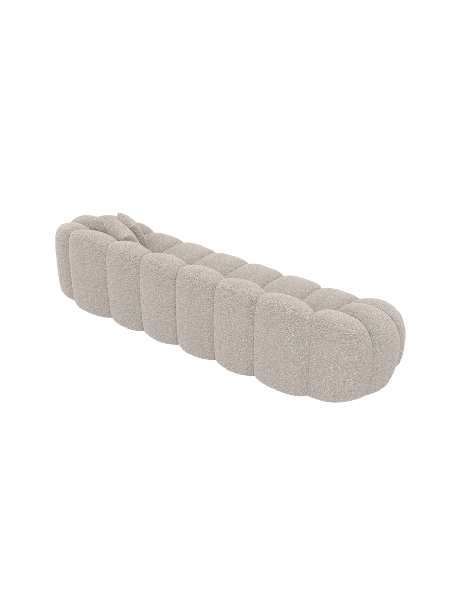 
4-seater designer sofa “Solea” with bouclé upholstery - Bouclé Toffee