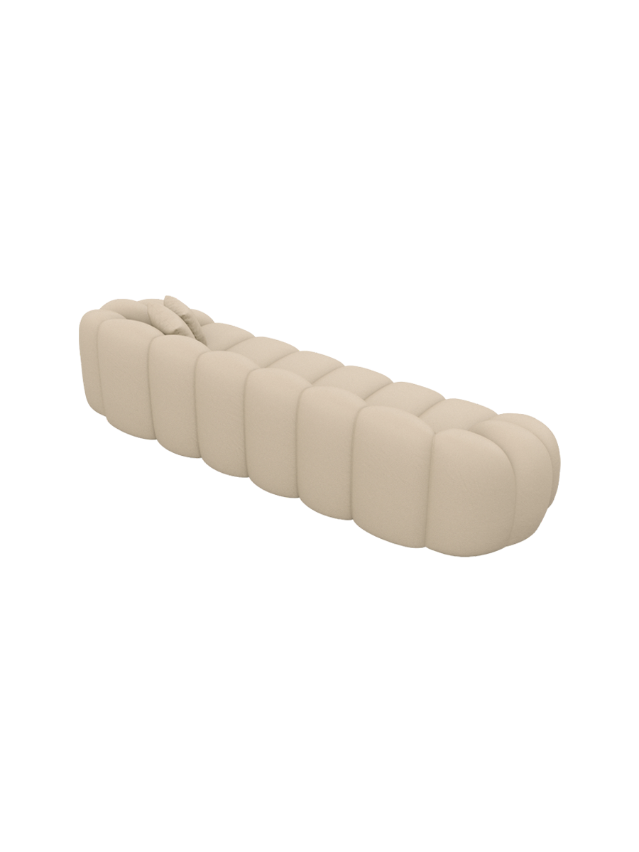 
4-Sitzer Design Echtleder Sofa „Solea“ - Echtleder Beige
