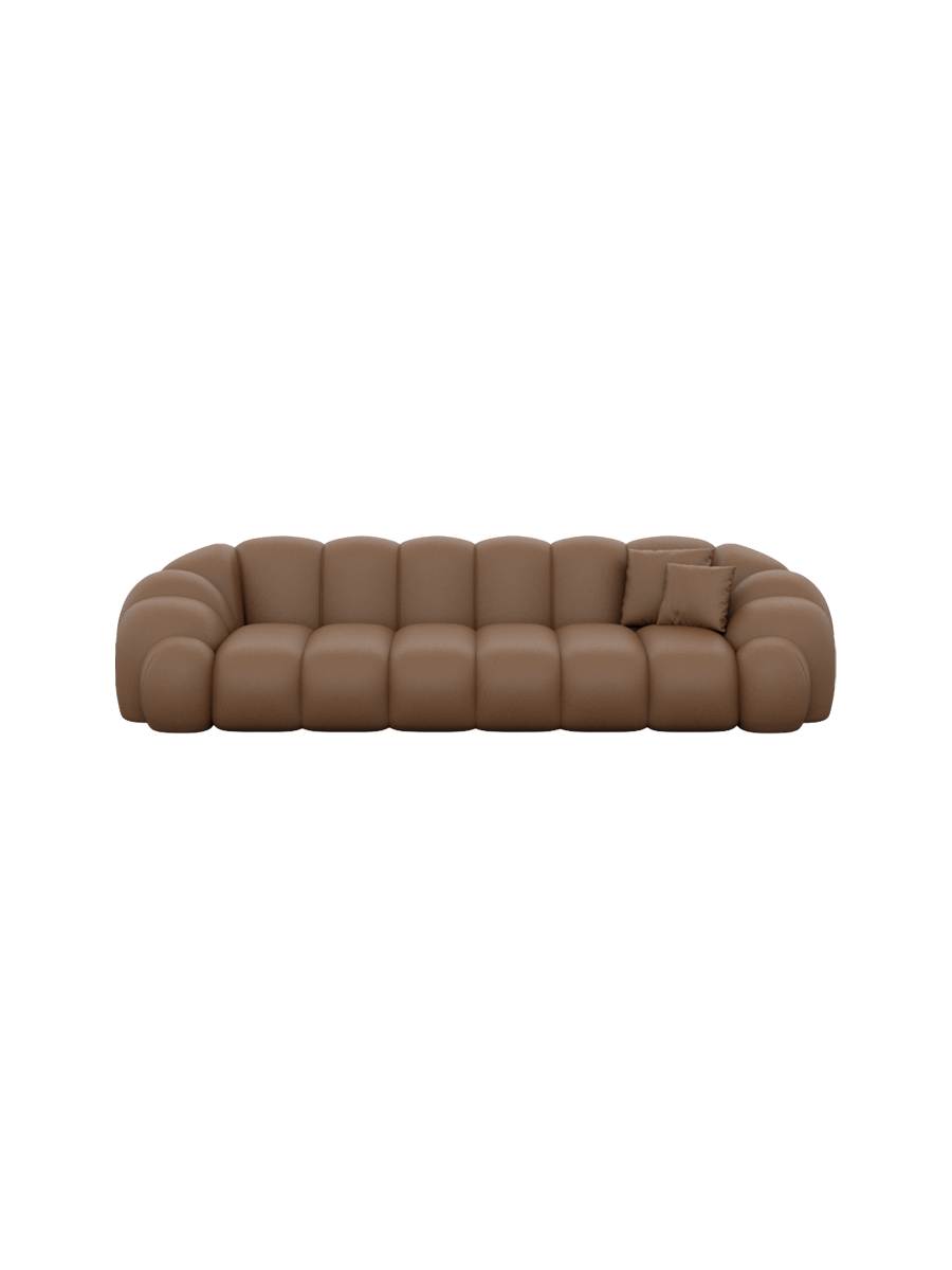 
4-Sitzer Design Echtleder Sofa „Solea“ - Echtleder Beige