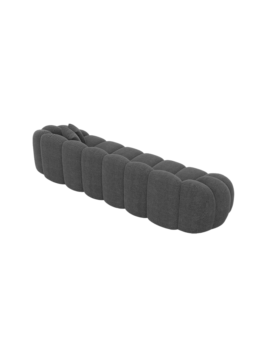 
4-Sitzer Design Sofa „Solea“ mit Strukturstoff-Bezug - Strukturstoff Anthrazit