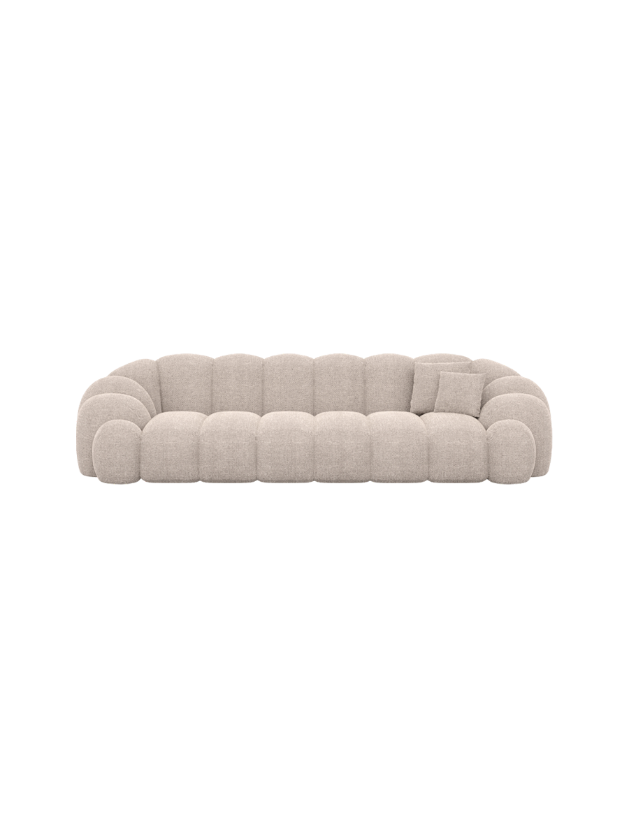 
4-Sitzer Design Sofa „Solea“ mit Strukturstoff-Bezug - Strukturstoff Anthrazit