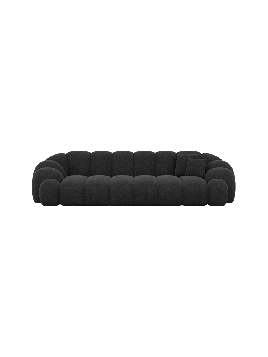 
4-Sitzer Design Sofa „Solea“ mit Strukturstoff-Bezug - Strukturstoff Anthrazit
