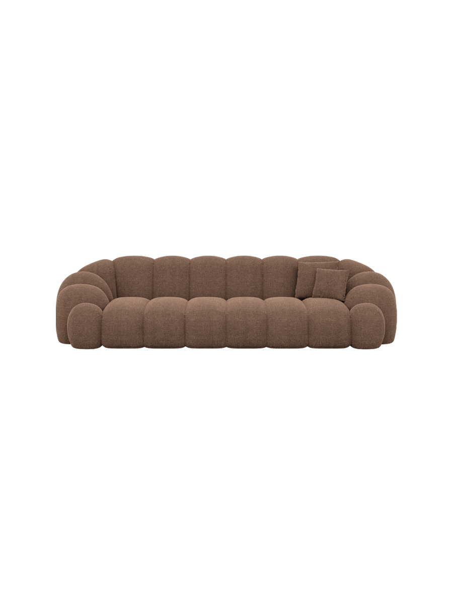 
4-Sitzer Design Sofa „Solea“ mit Strukturstoff-Bezug - Strukturstoff Anthrazit