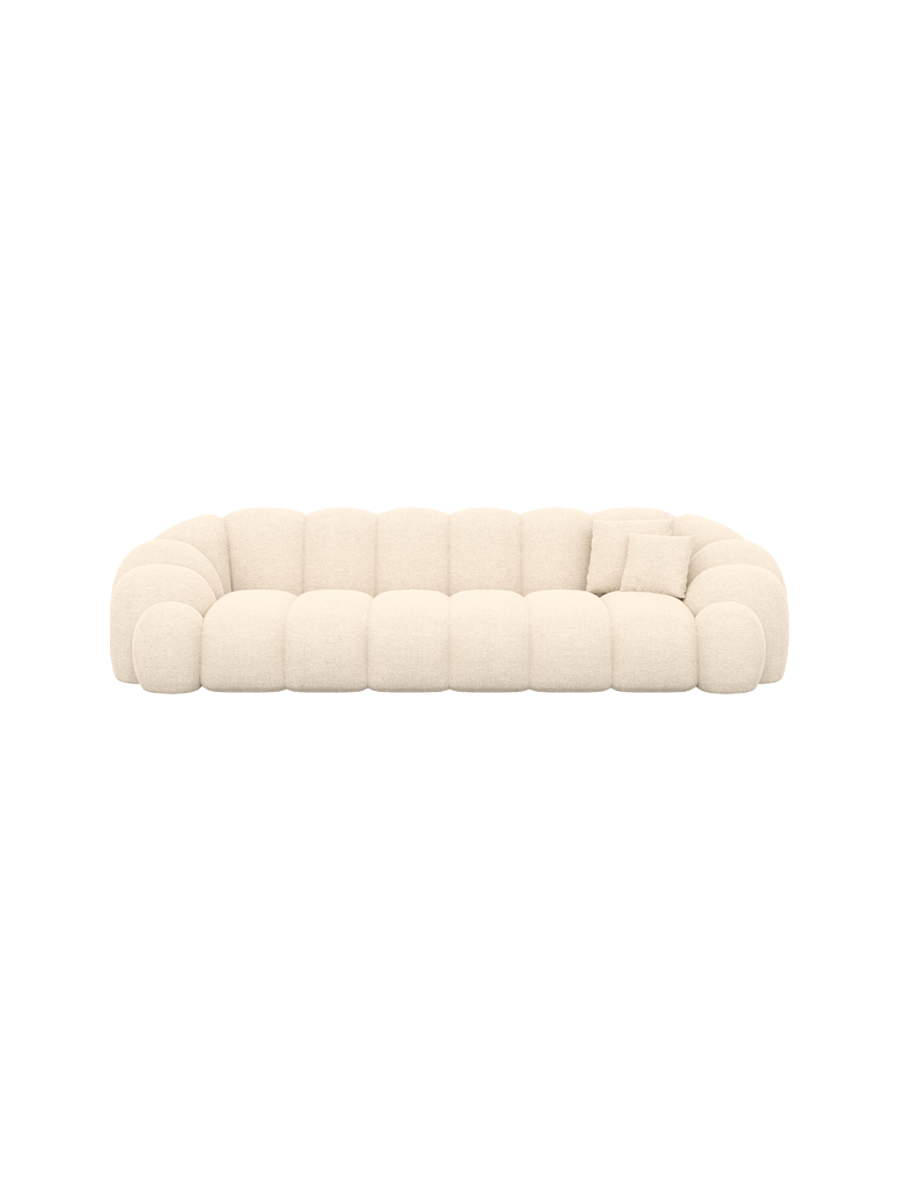 
4-Sitzer Design Sofa „Solea“ mit Strukturstoff-Bezug - Strukturstoff Anthrazit
