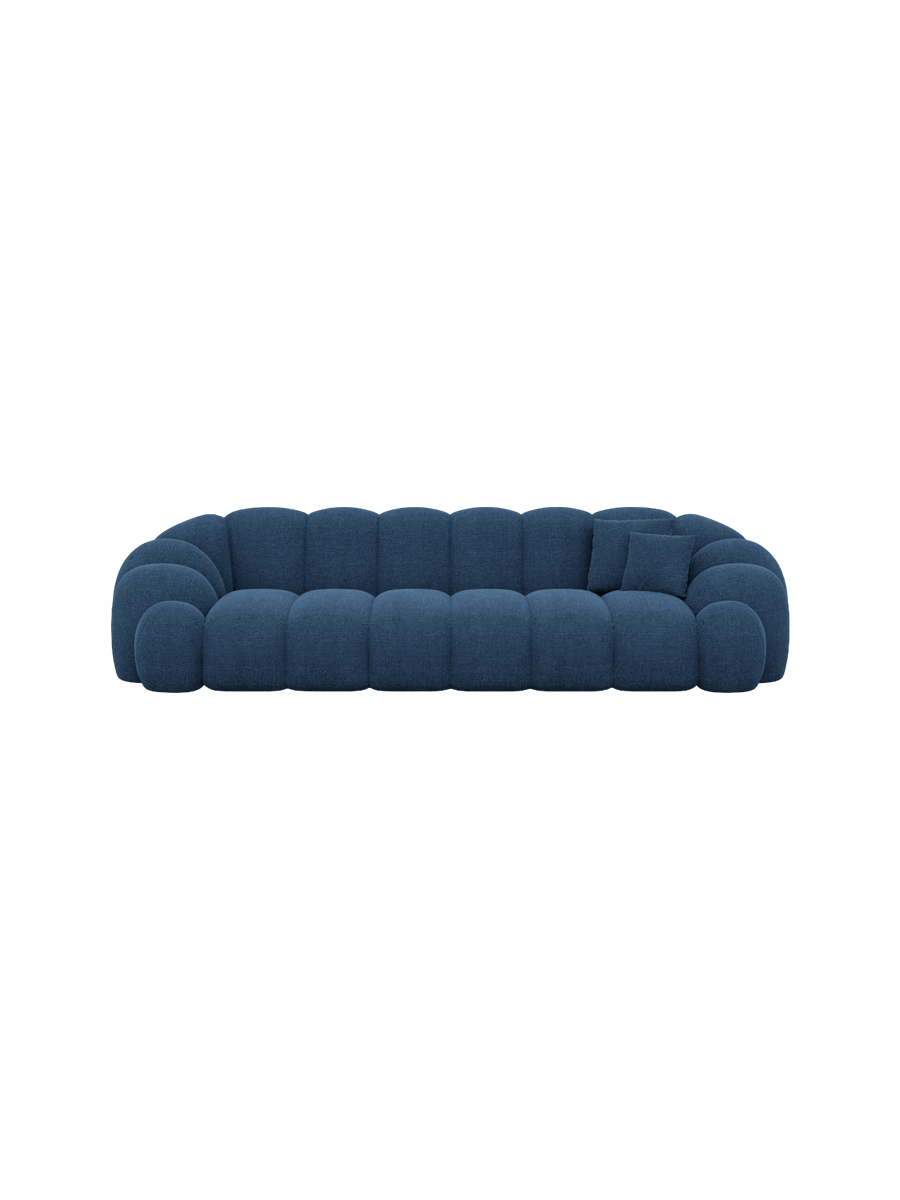 
4-Sitzer Design Sofa „Solea“ mit Strukturstoff-Bezug - Strukturstoff Anthrazit