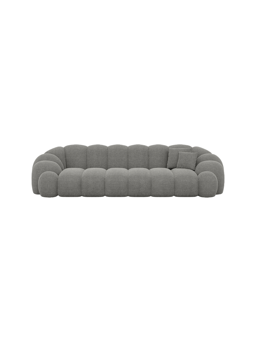 
4-Sitzer Design Sofa „Solea“ mit Strukturstoff-Bezug - Strukturstoff Anthrazit
