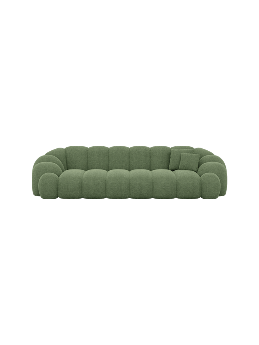 
4-Sitzer Design Sofa „Solea“ mit Strukturstoff-Bezug - Strukturstoff Anthrazit