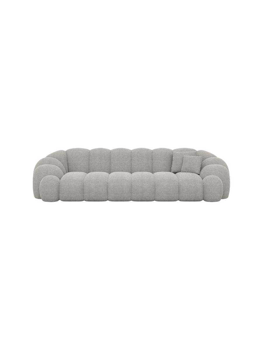 
4-Sitzer Design Sofa „Solea“ mit Strukturstoff-Bezug - Strukturstoff Anthrazit