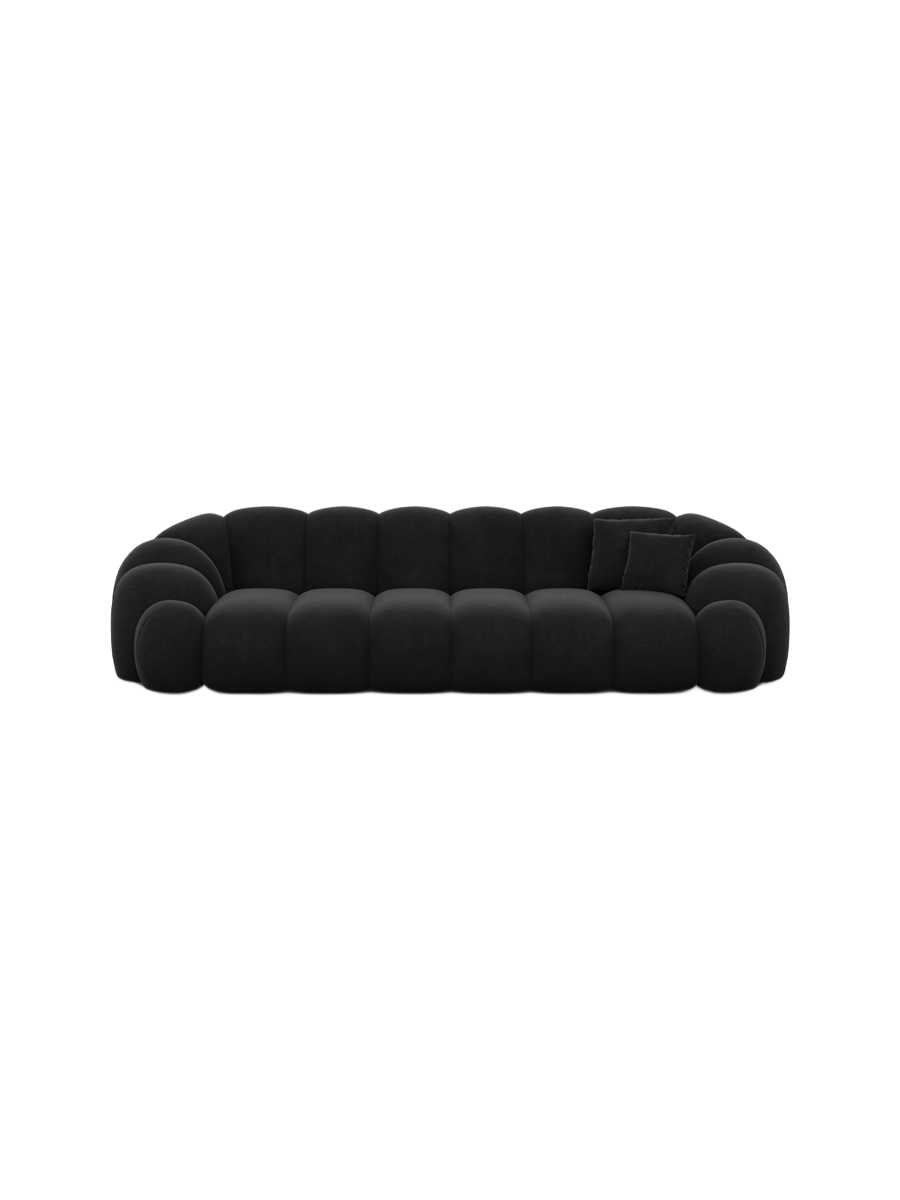 
4-Sitzer Design Sofa „Solea“ mit Samtbezug - Samtbezug Königsblau