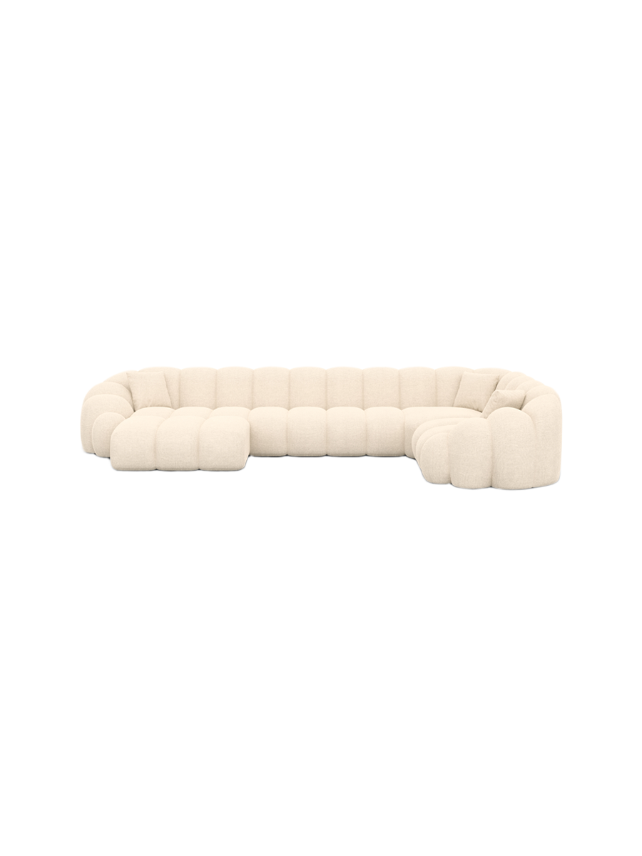 
6-Sitzer Design Panorama-Sofa „Solea XL“ mit Strukturstoff-Bezug - Strukturstoff Anthrazit / Lange Seite links