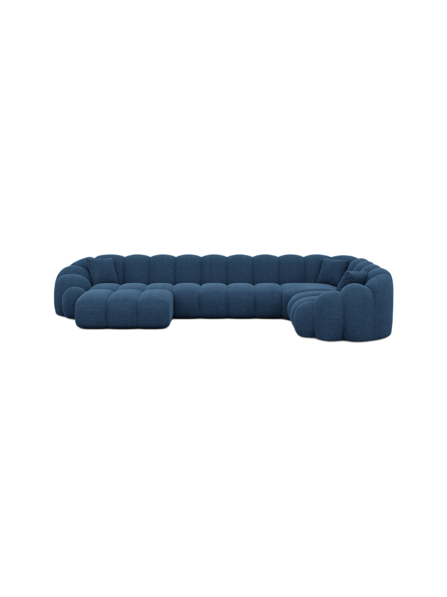 
6-Sitzer Design Panorama-Sofa „Solea XL“ mit Strukturstoff-Bezug - Strukturstoff Anthrazit / Lange Seite links