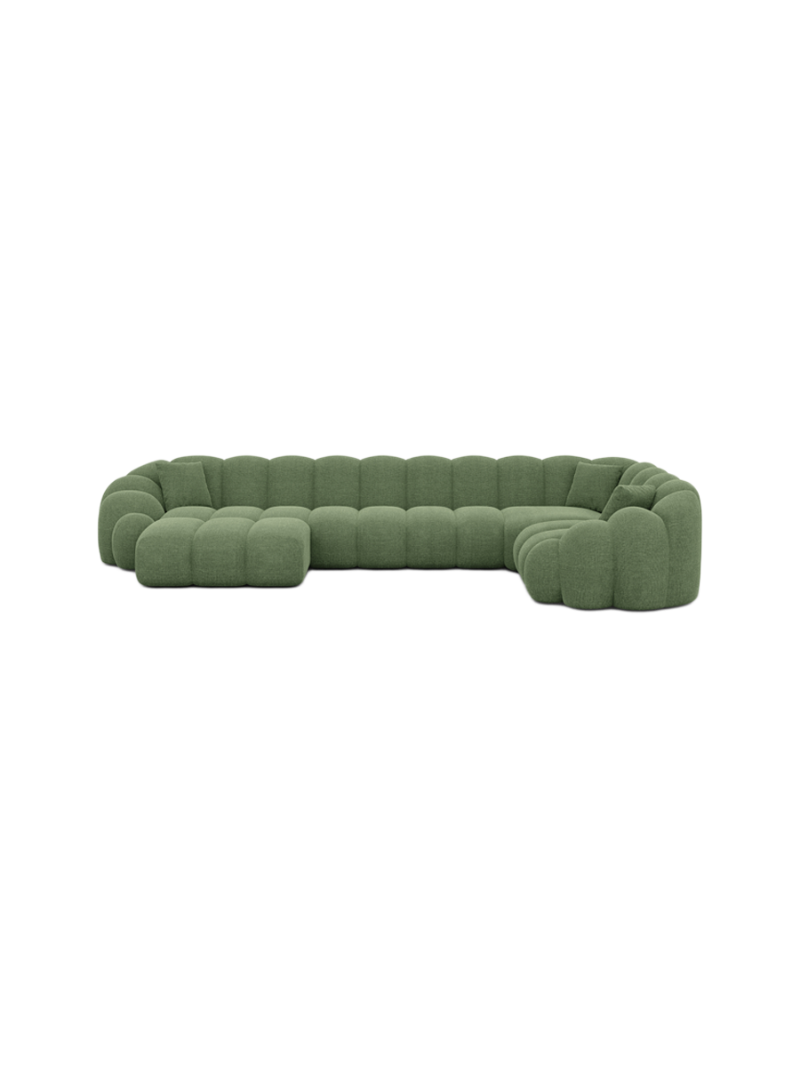 
6-Sitzer Design Panorama-Sofa „Solea XL“ mit Strukturstoff-Bezug - Strukturstoff Anthrazit / Lange Seite links