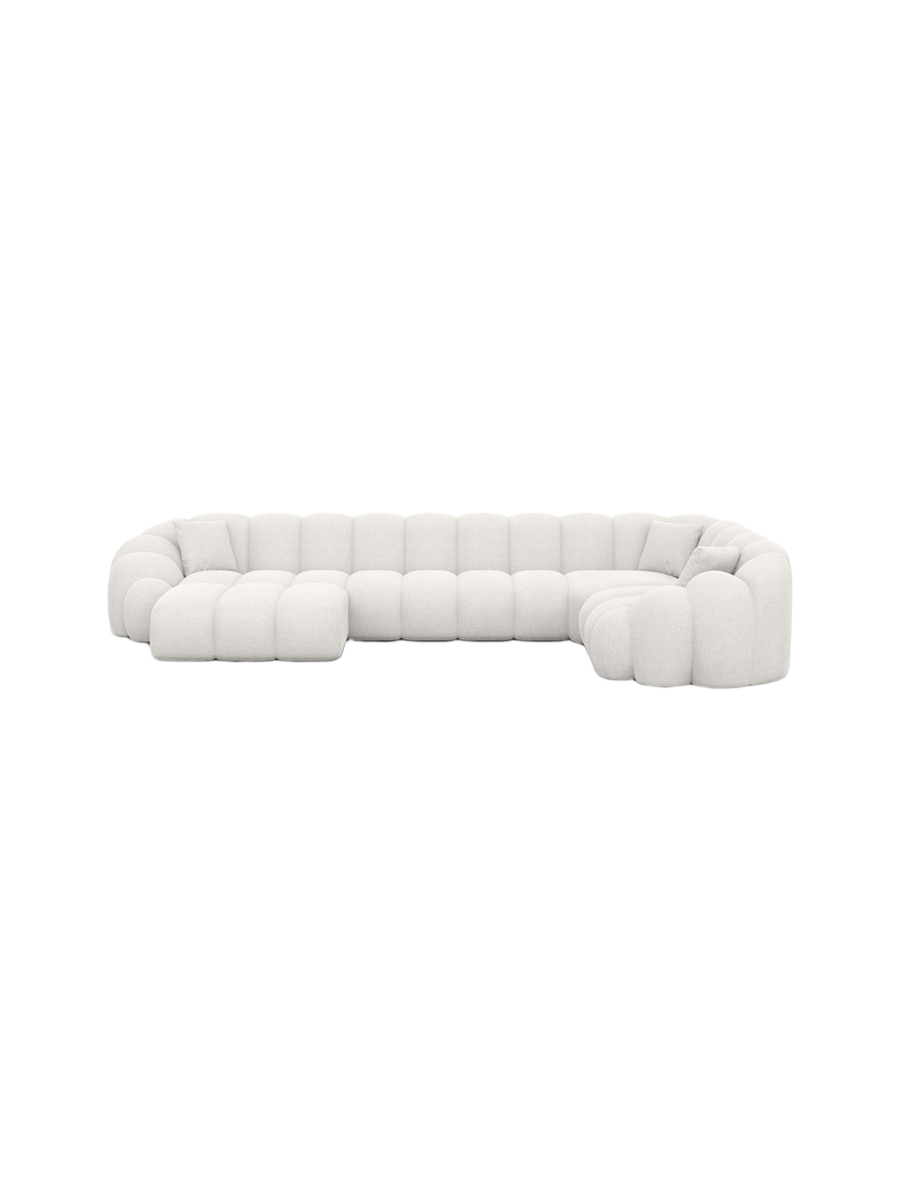 
6-Sitzer Design Panorama-Sofa „Solea XL“ mit Strukturstoff-Bezug - Strukturstoff Anthrazit / Lange Seite links