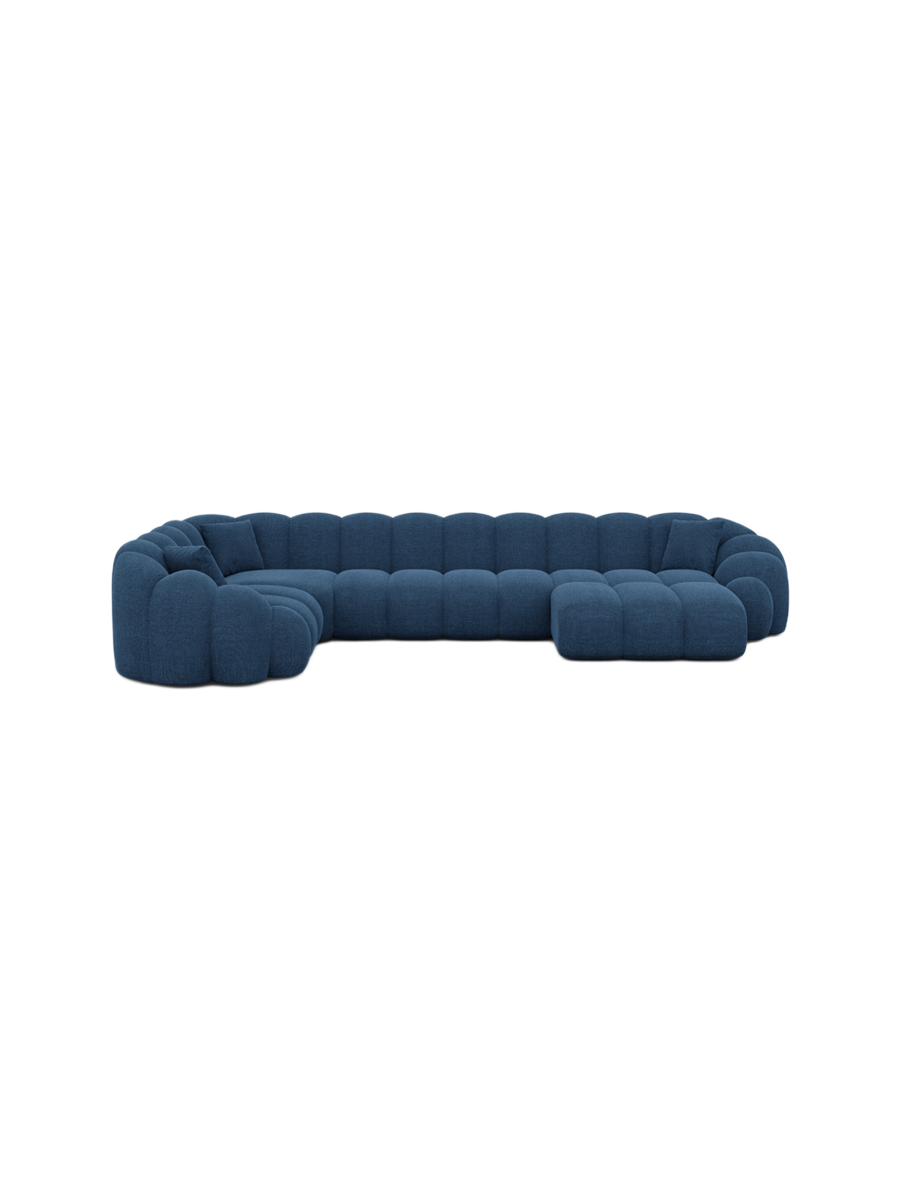 
6-Sitzer Design Panorama-Sofa „Solea XL“ mit Strukturstoff-Bezug - Strukturstoff Anthrazit / Lange Seite links