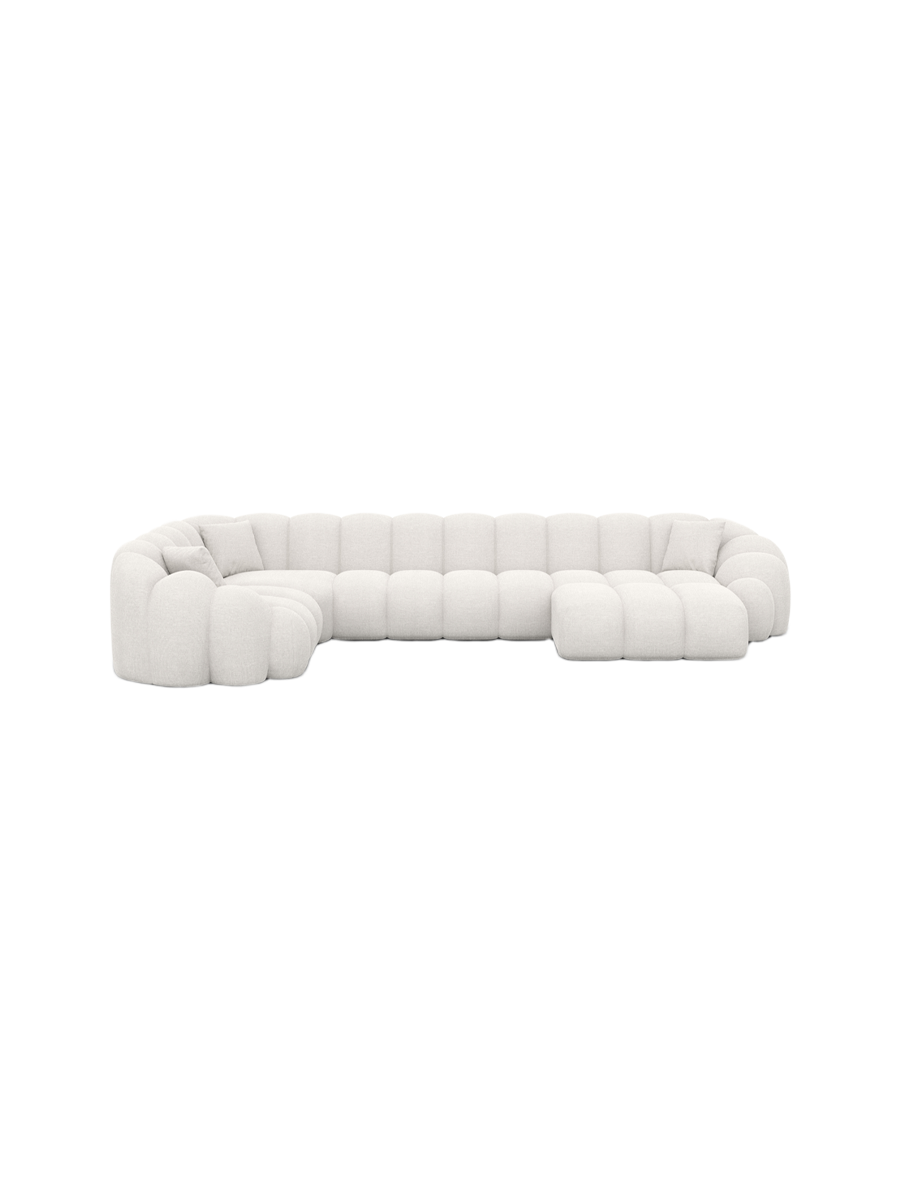 
6-Sitzer Design Panorama-Sofa „Solea XL“ mit Strukturstoff-Bezug - Strukturstoff Anthrazit / Lange Seite links