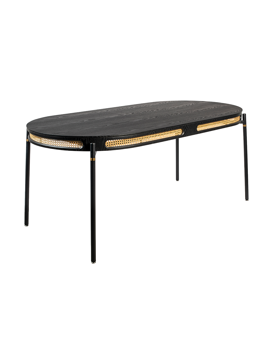 
Oval Design Dining Table "Don't Stop the Webbing" 180 x 90 cm