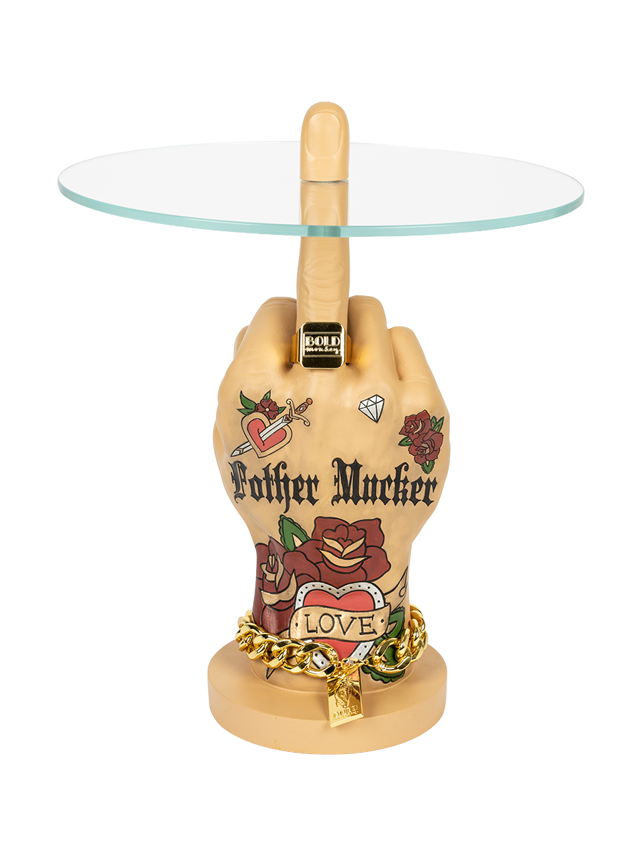 
Designer Side Table "Fother Mucker" Ø 40 x 50 cm - Liebe
