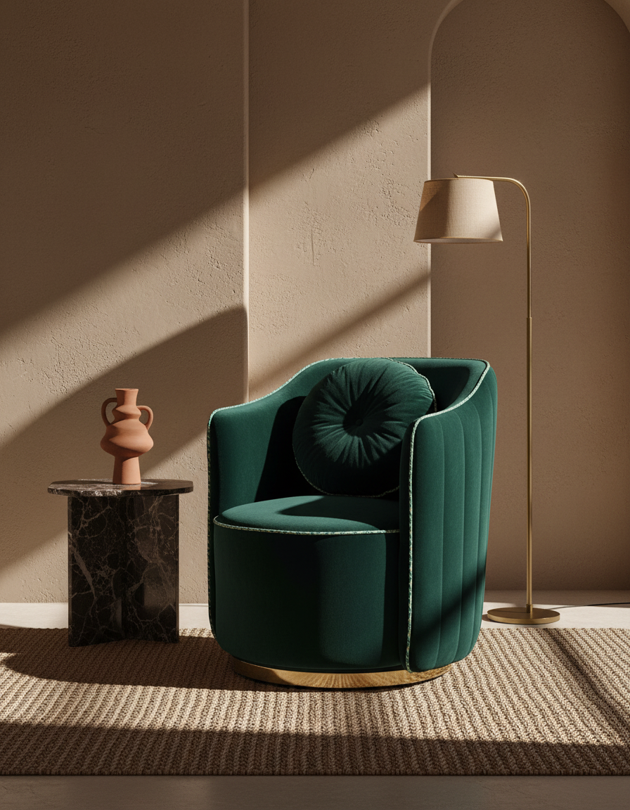 
Swivel Design Armchair "Sassy Granny" - Dark green
