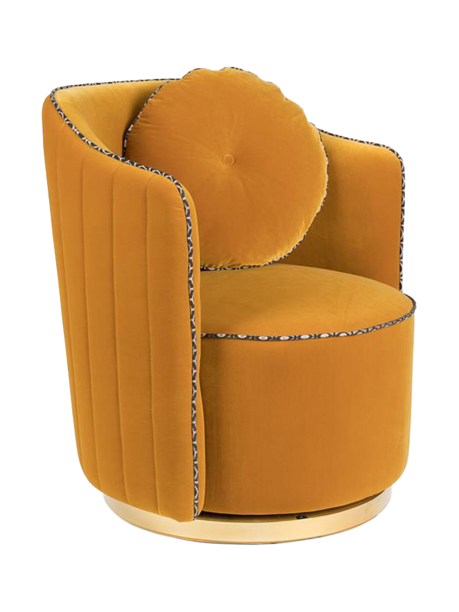 
Swivel Design Armchair "Sassy Granny" - Ochre