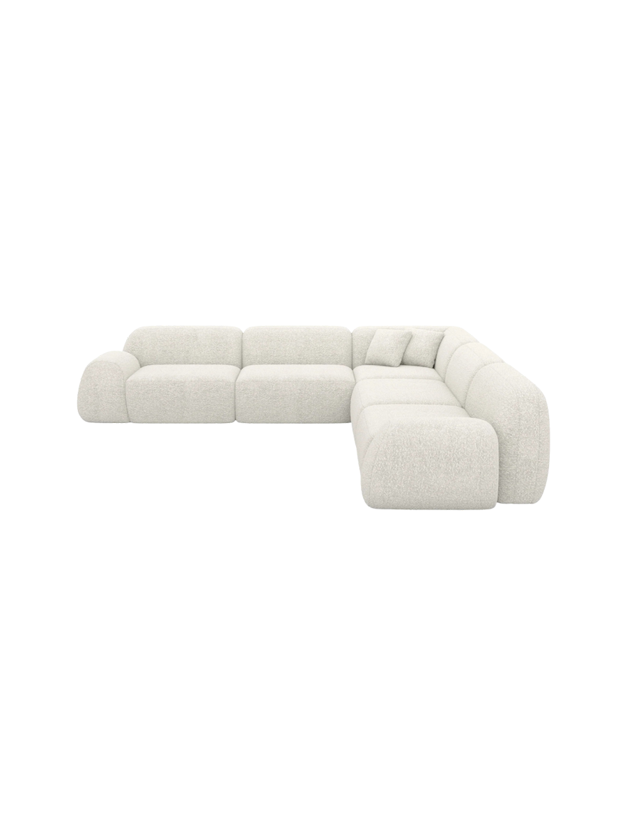 
5-Sitzer Design Ecksofa „Lumera“ mit Bouclé-Bezug - Bouclé Graphit