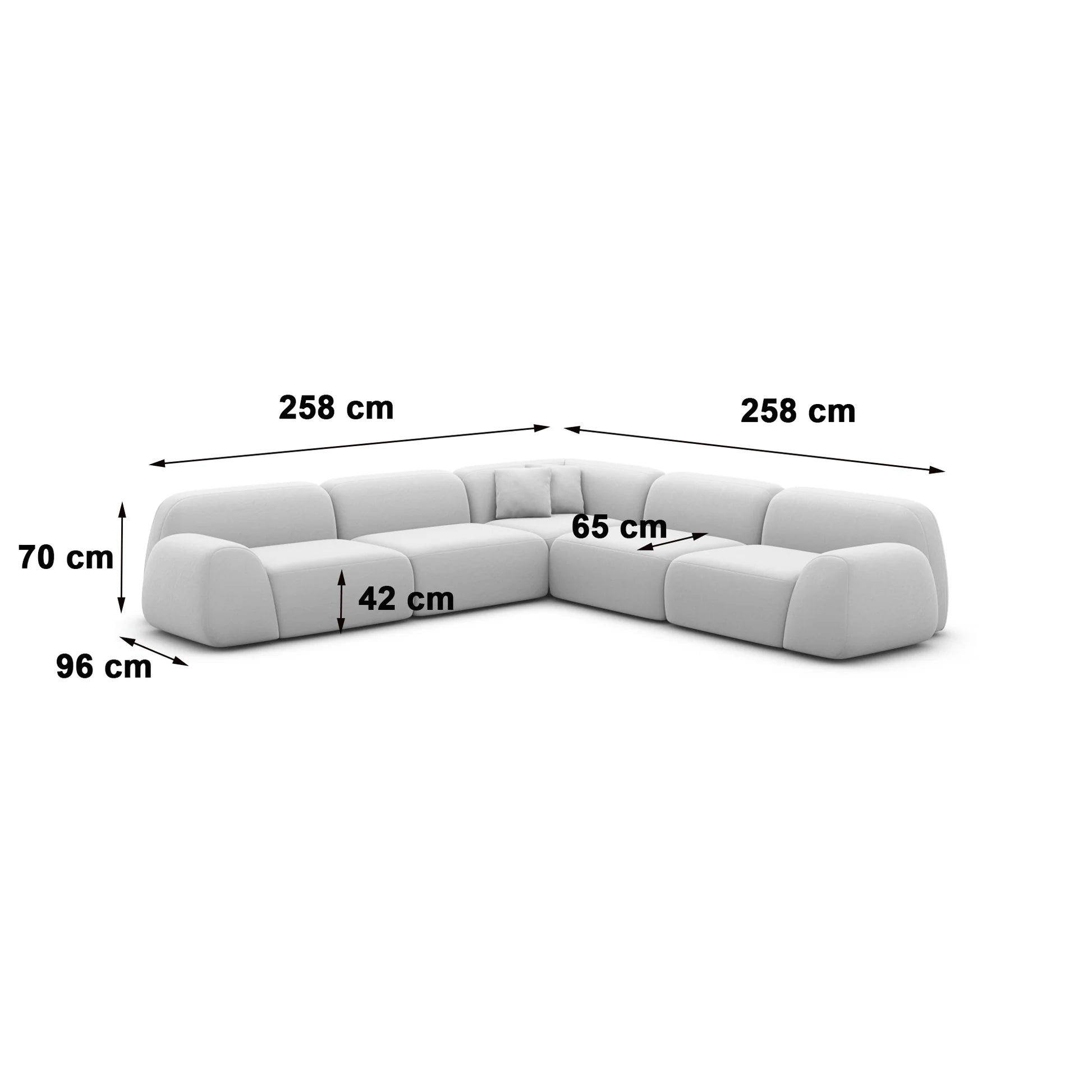 
5-Sitzer Design Echtleder Ecksofa „Lumera“ - Echtleder Beige
