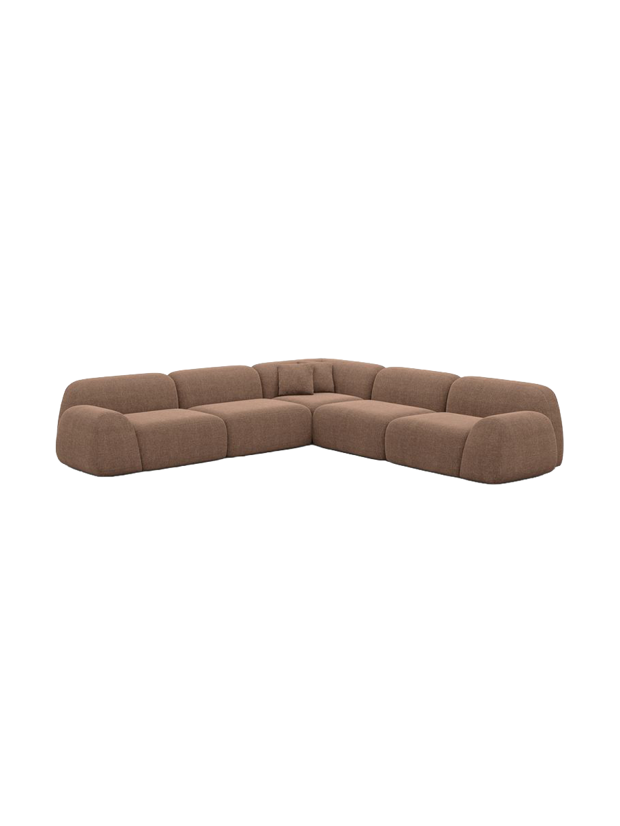 
5-Sitzer Design Ecksofa „Lumera“ mit Strukturstoff-Bezug - Strukturstoff Anthrazit