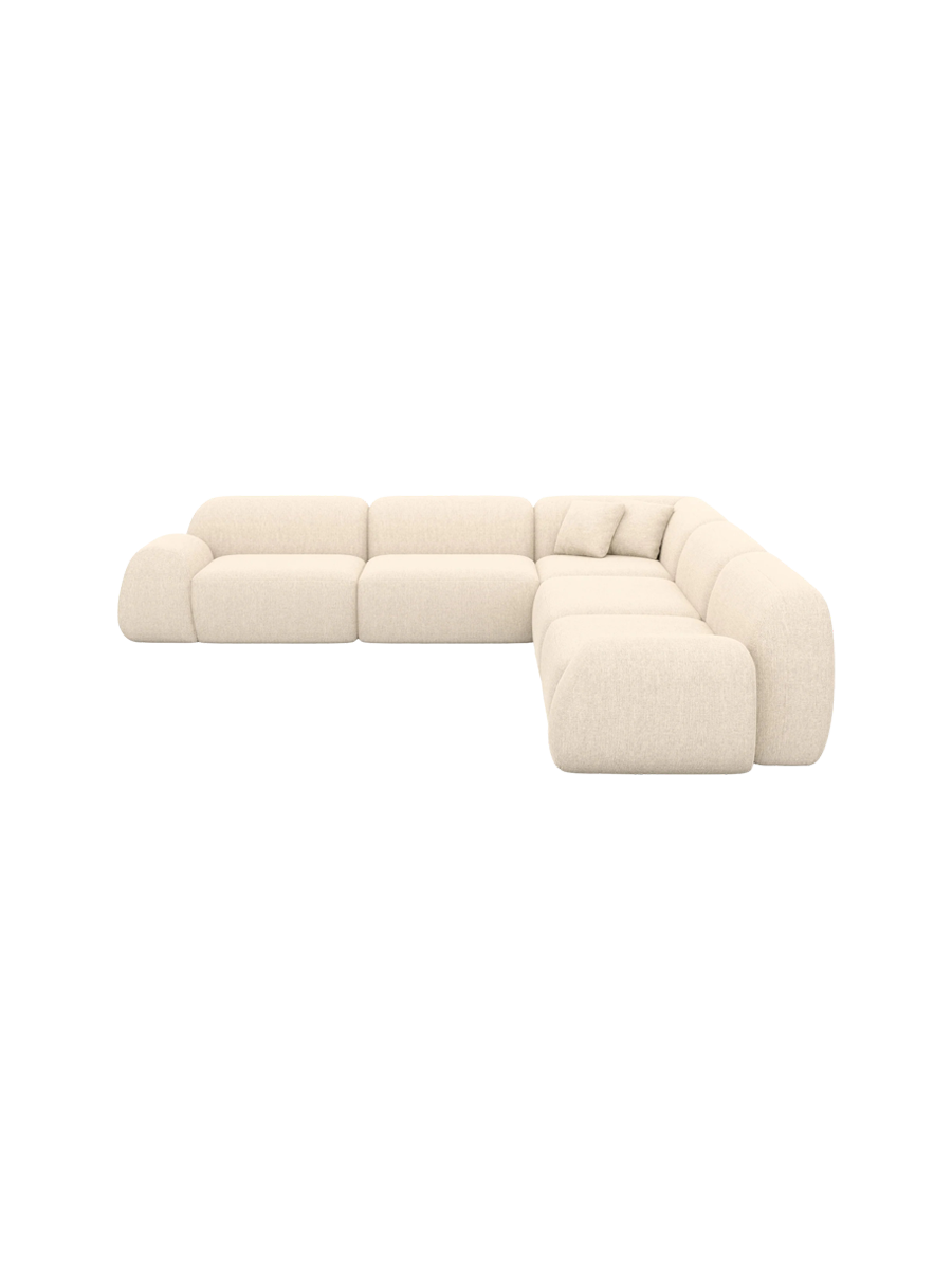 
5-Sitzer Design Ecksofa „Lumera“ mit Strukturstoff-Bezug - Strukturstoff Anthrazit