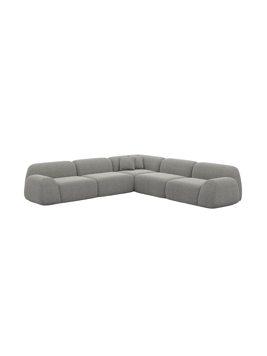 
5-Sitzer Design Ecksofa „Lumera“ mit Strukturstoff-Bezug - Strukturstoff Anthrazit
